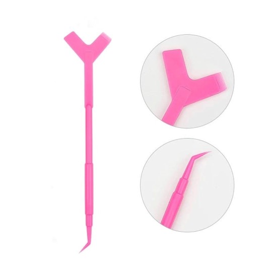 Многофункциональный инструмент двойной, пластиковый (фуксия), 1 шт